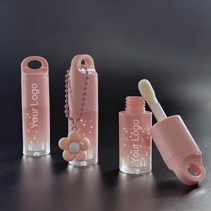 Tubo colgante <span class=keywords><strong>de</strong></span> flores con brillo <span class=keywords><strong>de</strong></span> labios Etiqueta privada Vegan Logotipo personalizado Lip Plumper Oil Hidratante Hydra Lip Gloss - Product Image 3