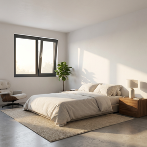 Fenêtre à battant inclinable et pivotant à double action, cadre en aluminium, double vitrage, insonorisée, fenêtres de ventilation pour résidence - Product Image 1