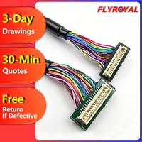 Rangkaian Kabel LVDS Konektor 31 Pin Kepadatan Tinggi Khusus untuk Modul LCD Monitor
