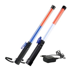 CITICITY กระบองจราจร LED อเนกประสงค์แบบชาร์จไฟได้ สีแดงและสีน้ำเงิน กระบอง PC ทนทานไม่แตกหัก พร้อมฐานแม่เหล็ก - Product Image 2