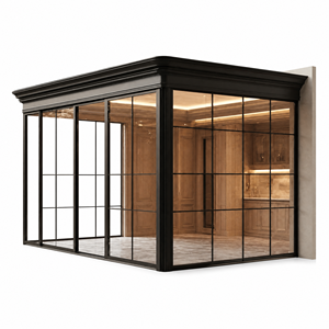 Solárium de Aluminio y Vidrio Templado, Cerramiento de Patio, Invernadero, Sala de Jardín, Estructura de Tamaño Personalizado para Villa, Hotel, Parque - Product Image 1