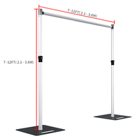 Kits de cadres en aluminium robustes pour rideaux et tentures, supports de toile de fond réglables pour décorations d'événements et de mariages (vente en gros)