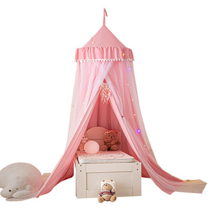 Nouvelle moustiquaire <span class=keywords><strong>de</strong></span> <span class=keywords><strong>lit</strong></span> dôme ronde double couche en tissu pour enfants 2024, rideau pare-vent décoratif pour <span class=keywords><strong>lit</strong></span> bébé et chevet - Product Image 5