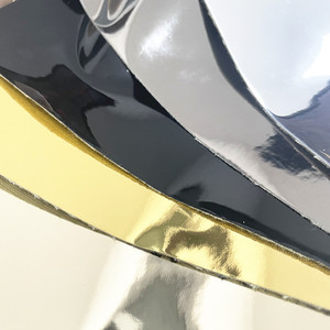 <span class=keywords><strong>Specchio</strong></span> lucido 0.8mm tessuto metallico Rexine artificiale finto sintetico vernice TPU cuoio per scarpe borse - Product Image 5