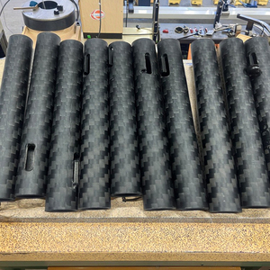 Tiang Serat Karbon Kustom Profesional dengan Ketebalan Sesuai Pesanan, 3k Glossy atau Matte, Pipa Serat Karbon, Batang Serat Karbon, CNC Punching Slotting - Product Image 4