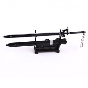 Pop Up éjection jouets épée en alliage <span class=keywords><strong>de</strong></span> Zinc porte-clés épée <span class=keywords><strong>Art</strong></span> en ligne Anime épée sac et clé décoration - Product Image 1