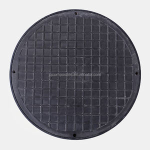 합성 밀폐 플라스틱 유리 섬유 유리 섬유 GRP FRP SMC 사각 직사각형 원형 맨홀 커버 - Product Image 3
