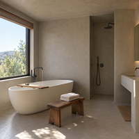 Revêtement Microciment Imperméable Peinture Microciment Antidérapante Revêtement de Sol en Béton Sans Joint Résistant à l'Usure Lavable pour Intérieur