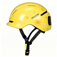 Casque de vélo urbain élégant et confortable MOON FT11 avec technologie ventilée intelligente LED intégrée, résistant aux chocs, pour les trajets quotidiens en ville et les trottinettes électriques