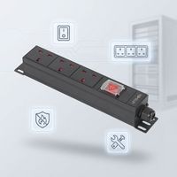 Bloc d'alimentation de type UK, unité de distribution d'énergie standard britannique avec 3 prises UK pour l'alimentation des armoires de serveurs