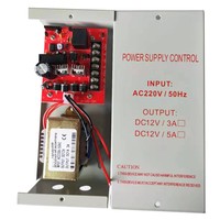 Alimentations électriques pour contrôle d'accès, 12V, 79% d'efficacité, entrée 220V, en cuivre pur, carte rouge, Dongguan5A AOXING, approvisionnement direct usine, protection contre les courts-circuits