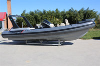 Meilleure vente Bateau pneumatique à coque rigide double en fibre de verre de 7,6 m (25 pieds) pour la pêche, le rafting, le yacht de luxe