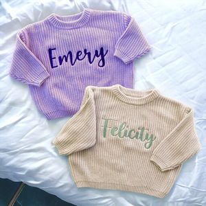 Pullover per bambini all'ingrosso maglieria invernale per bambini <span class=keywords><strong>vestiti</strong></span> semplici a maglia per ragazzi e ragazze maglioni per neonati - Product Image 2