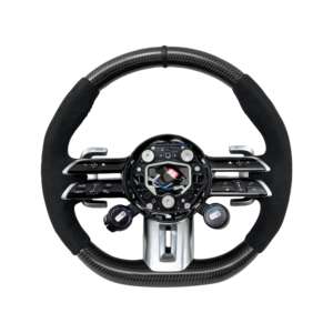 Volant de direction en fibre de carbone véritable avec LED personnalisé pour <span class=keywords><strong>Mercedes</strong></span> Benz <span class=keywords><strong>Amg</strong></span> <span class=keywords><strong>Gt</strong></span> S 2021 2022 <span class=keywords><strong>2023</strong></span>, volant de direction ancien à nouveau - Product Image 6