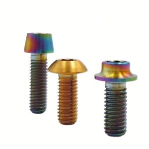 สกรูหัวแบน M6 เหล็กไทเทเนียมสีน้ำเงินเบิร์นท์ คลาส 8 ชุบสูญญากาศ แบบเมตริก สำหรับตกแต่งรถจักรยานยนต์และอุปกรณ์เสริม - Product Image 1