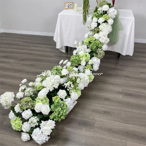 Centro de Mesa de Flores Artificiales Blancas y Verdes Realistas de 200 cm Personalizable para Decoraciones de Bodas, Banquetes y Regreso a Clases - Product Image 3