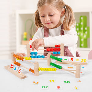 Abaco in Legno Smontabile <span class=keywords><strong>WEI</strong></span> <span class=keywords><strong>WEI</strong></span> TIGER per l'Educazione Precoce dei Bambini, Gioco di Calcolo con Perline Colorate, Giocattolo Montessori per l'Apprendimento della Matematica - Product Image 2