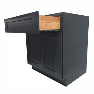 Gabinetes de madera de cocina de paquete plano hechos en Vietnam venta al por mayor gabinetes bajos de cocina de apartamento estándar de EE. UU. con 1 cajón - Product Image 1