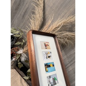 Wood Photo <b>Frame</b> 10 Grid 1 Inch Solid Walnut Rectangle Tabletop Children Baby Record Display New Chinese Style - Product Image 3