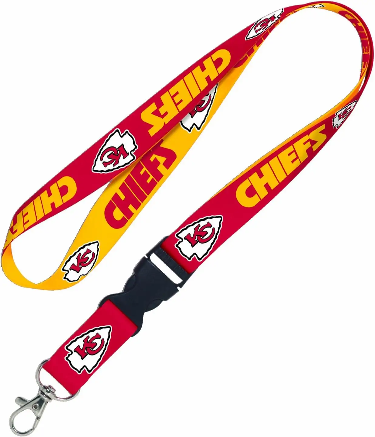 Kansas City Chiefs Cordones personalizados 50x2,5 cm Poliéster Y Llavero Correa para el cuello Llavero