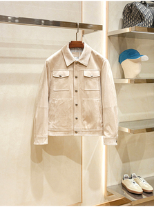 Blouson Bomber Décontracté pour <span class=keywords><strong>Homme</strong></span>, Personnalisable, en Daim Extensible Haute Densité, Coupe-Vent, Tendance Urbaine, Hiver, Style Gentleman Chic - Product Image 6