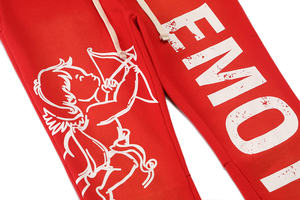 Nouvel arrivage de pantalons évasés décontractés de qualité supérieure avec broderie de lettres d'émotions mixtes estampées à chaud pantalons de survêtement de sport amples pour hommes - Product Image 6