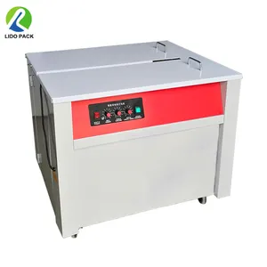 Manufacture hot selling cheap high quality semi automatic PP band strapping machine carton wrapper box bundler