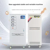 Régulateur de tension AC intelligent triphasé AVR entièrement automatique de haute précision 10KVA Transformateur compensé 95% d'efficacité