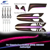 Kit d'éclairage d'ambiance intérieur pour Mercedes Benz W166 2023-2025 Glefon, 64 couleurs, contrôle par application, 12V, Plug and Play, lampe d'ambiance