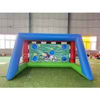 Castillo hinchable de fútbol de Pvc de grado comercial, juego de fútbol inflable para niños