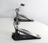 Pédale de tambour en fonte de basse à double pas de qualité sonore pure caractéristique de prévention de la rouille populaire pour accessoire de batterie