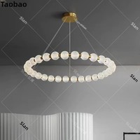 Lustre LED moderne minimaliste en aluminium Shilan à trois tons pour salon, chambre à coucher, salle à manger
