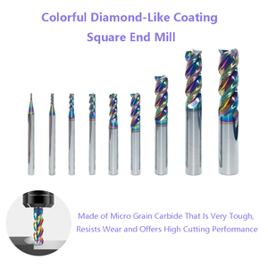 Efficient Diameter 1mm Endmill Cutter Square 3-Flute DLC Coated Carbide <strong>End</strong> <strong>Mill</strong> for Aluminum Milling - Product Image 2