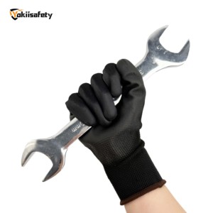 Yokiisafety Ce Polyester for Computer Grip Custom logo Construction Anti slip Industrial Safety Working Men Pu Working <strong>Gloves</strong> - Product Image 3