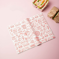 Papier sulfurisé imprimé de haute qualité, papier sulfurisé de qualité alimentaire, matière première, papier d'emballage pour hamburgers