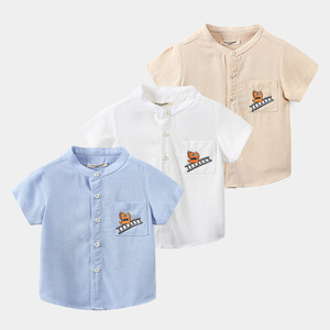 T-shirt d'été en coton respirant à manches courtes imprimé pour garçons, vente en gros, provenant d'un fournisseur chinois - Product Image 1