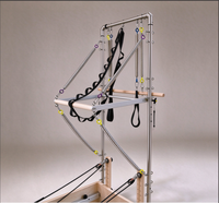 Machine de Pilates Reformer Commerciale en Bois d'Érable Massif, Demi-Tourneuse, Réglable, Capacité de Charge 200kg, Ressorts à Fil de Piano, Écologique