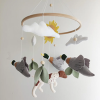 Décoration de chambre d'enfant en feutre faite à la main, mobile de berceau minimaliste avec animaux mignons (canard colvert) pour cadeau de naissance