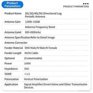 Направленная логопериодическая антенна 2G/3G/4G/5G 12-15dBi 600-4900МГц наружная LPDA для усилителя сигнала - Product Image 6