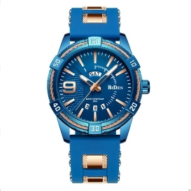   Orologio da Polso da <span class=keywords><strong>Uomo</strong></span> <span class=keywords><strong>di</strong></span> Lusso in Acciaio Inossidabile con Movimento al Quarzo, Display Analogico con Giorno della Settimana, Regalo Ideale - Product Image 6