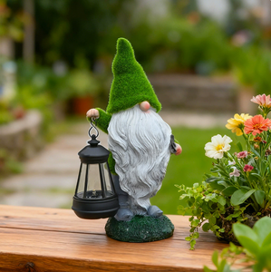 Estatua de Gnomo de Jardín Solar, Adorno Artesanal de Resina, Figura de Enano, Luz LED para Paisajismo, Decoración de Jardín, Patio y Césped - Product Image 2