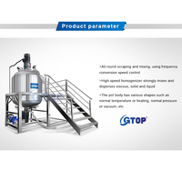 Homogénéisateur sous vide 1T Mélangeur Réservoir Lotion Crème Cosmétique Homogénéisation Pommade Machine