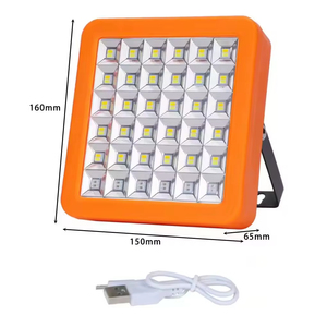 Panel Solar Portátil 2024 para Camping con 6V2W IP63 Impermeable, 4000 mAh de Gran Capacidad, Salida USB de 5V y Lámpara de Jardín de 5W - Product Image 1