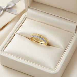 New Trendy Color Gemstone Thin <b>Stacking</b> <b>Ring</b> Collection 18K Solid Gold Natural Yellow Sapphire <b>Ring</b> Jewelry Layering Wear - Product Image 4