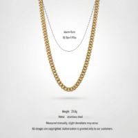 Collier chaîne gourmette minimaliste QIAOREN 11291 en acier inoxydable, empilable, pour usage quotidien