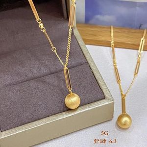 สร้อยคอจี้ทองคำแท้ 24k คุณภาพสูง ดีไซน์สวยหรู  แบบจีน  สามารถนำไปจำนำได้  สำหรับผู้หญิง  ยี่ห้อซินฟลาย  สามารถสลักชื่อได้ - Product Image 3
