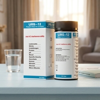 Bandelettes de test urinaire professionnelles 12-en-1 : Kit d'analyse urinaire rapide pour le dépistage des infections urinaires, de la santé des reins et du foie, usage domestique et clinique, 100 bandelettes
