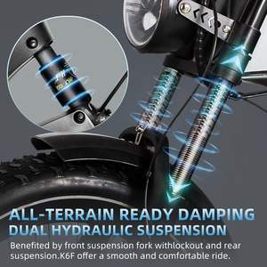 Bicicletta <span class=keywords><strong>Elettrica</strong></span> Ibrida <span class=keywords><strong>Pieghevole</strong></span> ZHENGBU Ultimo Modello, Impermeabile, con Ruote Grasse da 20 Pollici, Sospensioni Complete, 48V 1000W, Certificazione CEE - Product Image 4