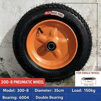 Produits d'usine : Roue pour chariot 3.25/3.00-8, Roue en caoutchouc pneumatique, Pneu de brouette pneumatique 1''