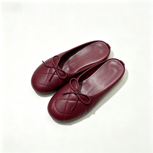 Chaussures Mary Jane en PU souple pour femmes, à bout rond, avec bride à boucle et nœud, style décontracté, couleur personnalisable, mules à enfiler et sabots décontractés - Product Image 5